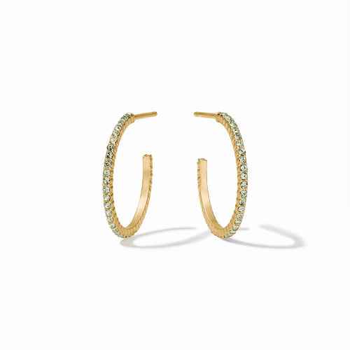 Julie Vos Windsor Peridot Green Small Hoop