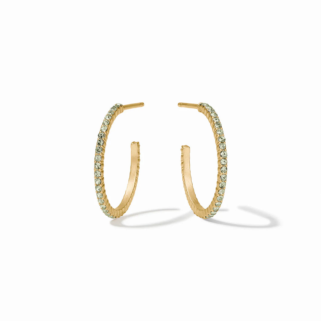 Julie Vos Windsor Peridot Green Small Hoop