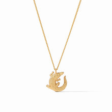 Load image into Gallery viewer, Julie Vos Alligator Solitaire Gold Necklace