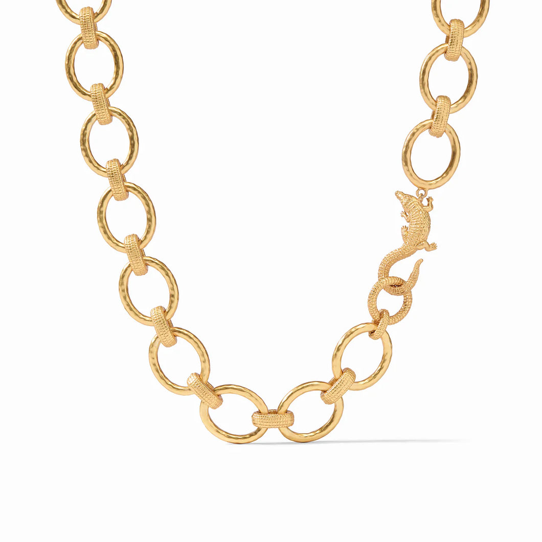 Julie Vos Alligator Link Gold Necklace