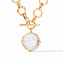 Load image into Gallery viewer, Julie Vos Honeybee Demi Clear Crystal Gold Necklace