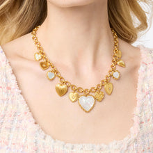 Load image into Gallery viewer, Julie Vos Heart Charm Mother Of Pearl Necklace