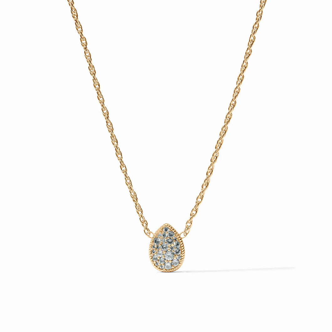 Julie Vos Teardrop Aquamarine Blue Delicate Necklace