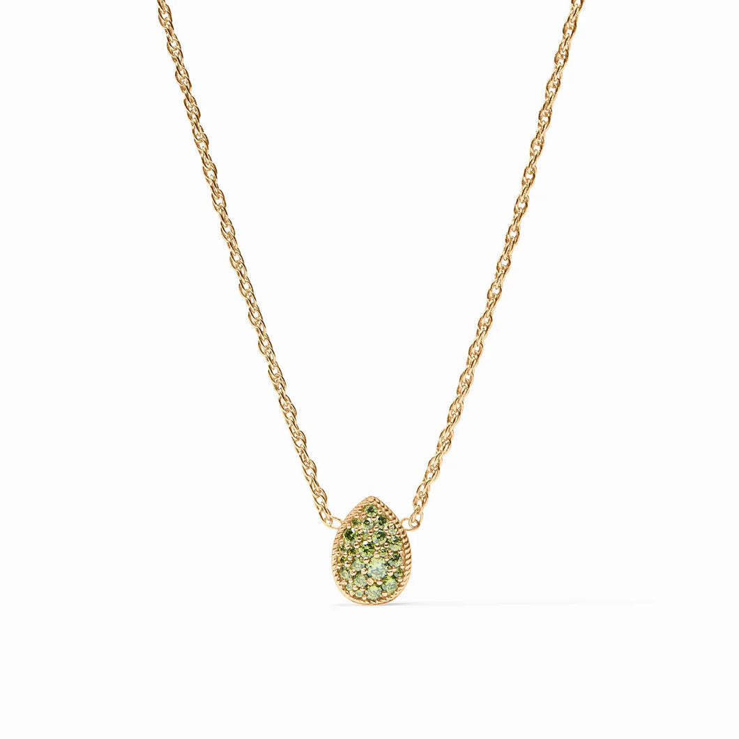 Julie Vos Teardrop Peridot Green Delicate Necklace