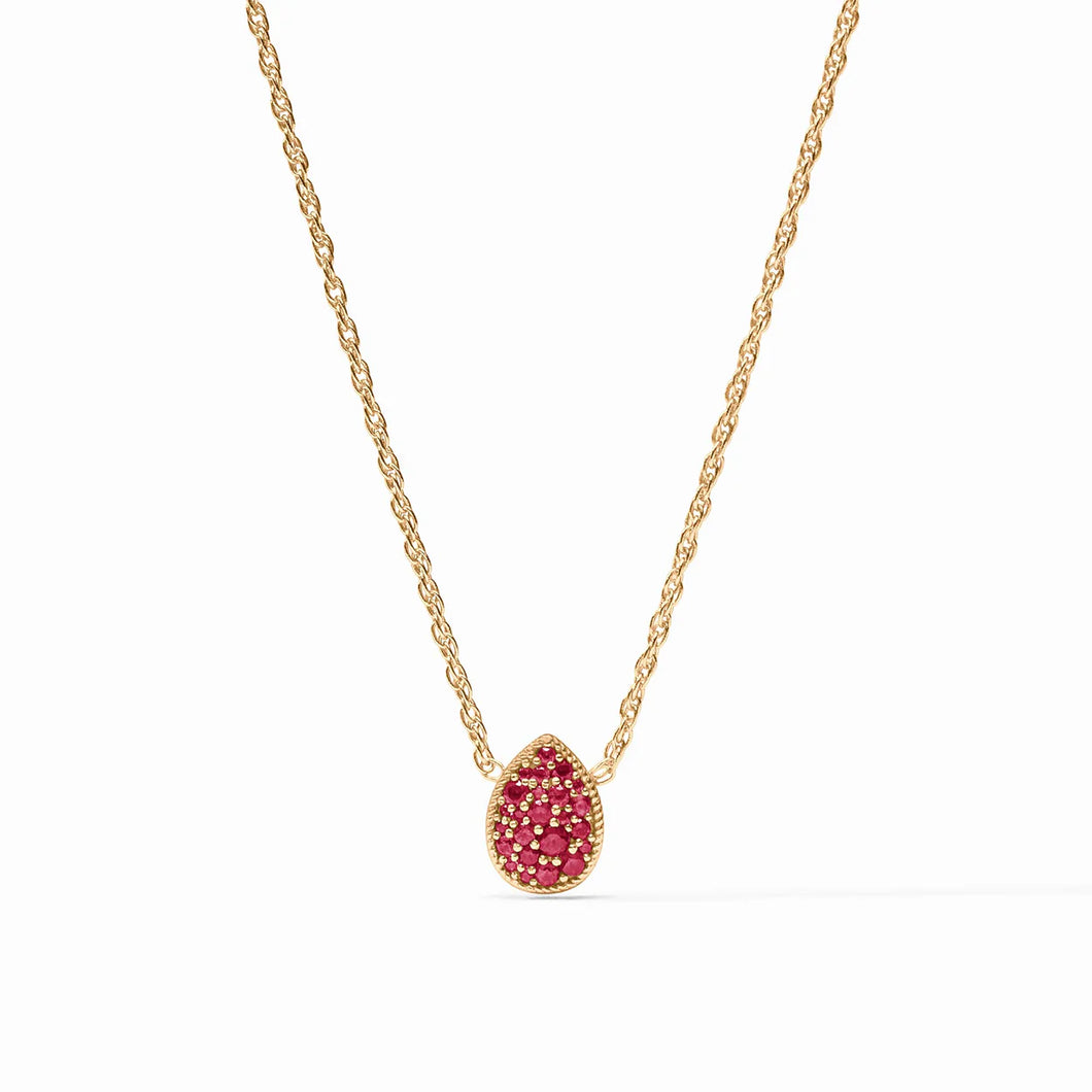 Julie Vos Teardrop Ruby Red Delicate Necklace