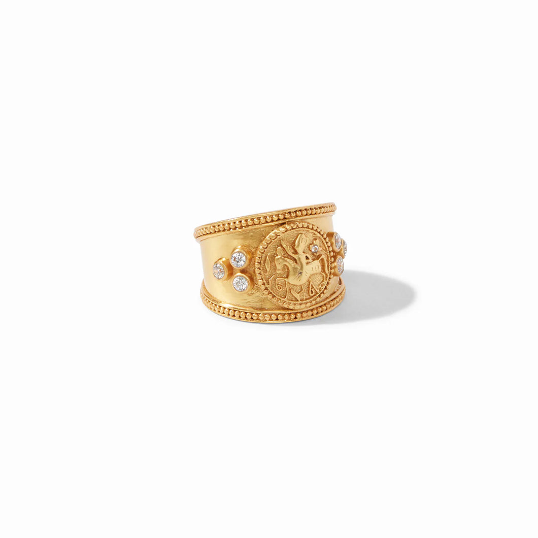 Julie Vos Coin Crest Gold Ring