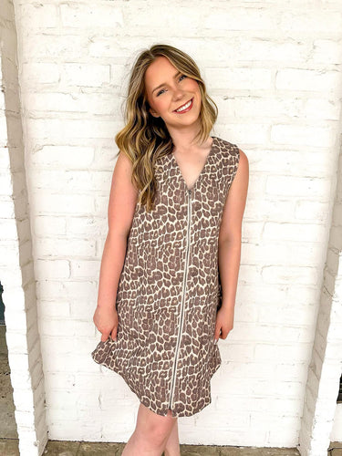 Beat Of The Sound Animal Print Dress
