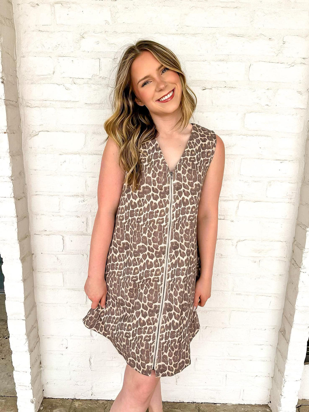Beat Of The Sound Animal Print Dress
