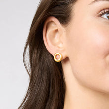Load image into Gallery viewer, Julie Vos Wave Circle Gold Stud