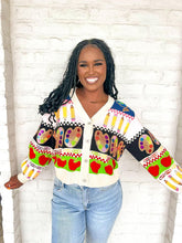 Load image into Gallery viewer, Queen Of Sparkles Teacher Icon Button Up Cardigan