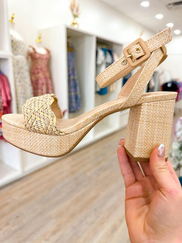 Snooze Raffia Nude Heel