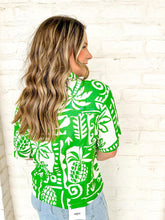 Load image into Gallery viewer, Tropical Vibes Green Top