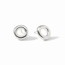 Load image into Gallery viewer, Julie Vos Wave Circle Silver Stud