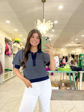 Load image into Gallery viewer, Stripe Bliss Navy Top