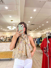 Load image into Gallery viewer, Printed Paisley Taupe Top