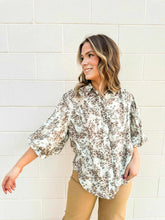 Load image into Gallery viewer, Things To Do Leopard Gray Mix Top