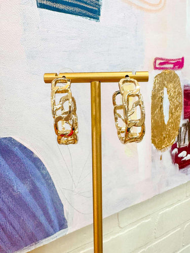Link Textured Hoop Earring