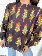 Load image into Gallery viewer, THML Down In The Garden Black Top