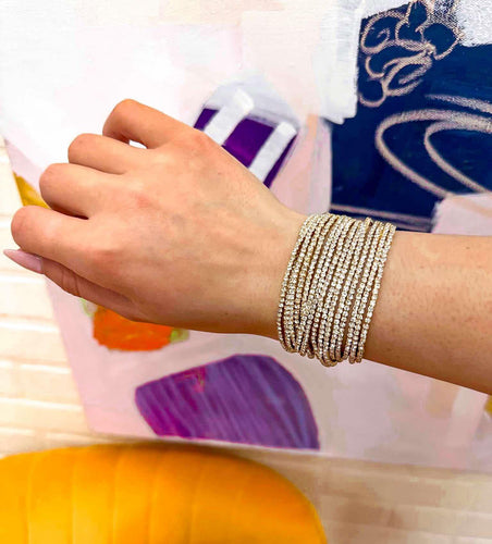 Crystal and Gold Bracelet Set