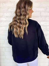 Load image into Gallery viewer, Queen Of Sparkles Black And White Flower Sequin Ghost Sweatshirt