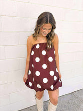 Load image into Gallery viewer, Spotted You Brown Bubble Dress