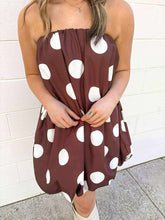 Load image into Gallery viewer, Spotted You Brown Bubble Dress