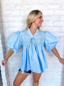 Chasing Joy Light Blue Top