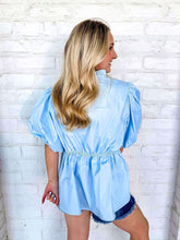 Load image into Gallery viewer, Chasing Joy Light Blue Top