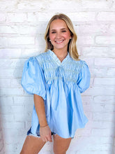 Load image into Gallery viewer, Chasing Joy Light Blue Top
