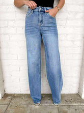 Load image into Gallery viewer, Heart Of Gold High Rise Wide Jean