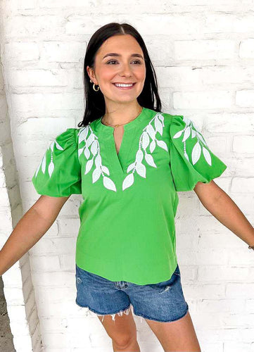 Moving Pieces Green Top