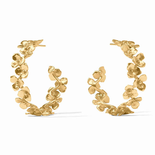Julie Vos Large Bloom Gold Hoop