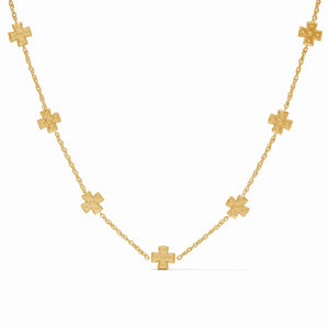 Julie Vos Malta Canterbury Delicate Station Gold Necklace