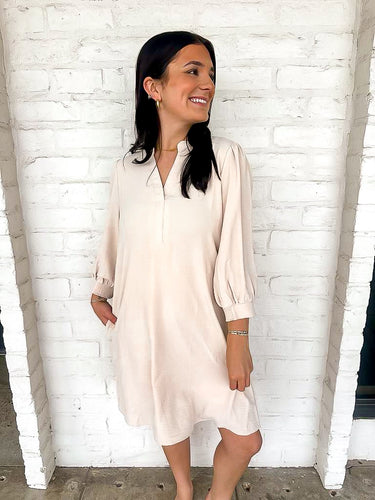 Cast A Spell Oatmeal Dress
