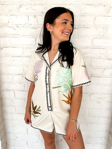 Thinking Out Loud Button Down Romper
