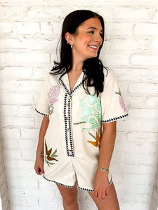 Thinking Out Loud Button Down Romper