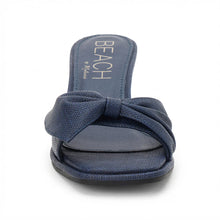 Load image into Gallery viewer, The Pompano Navy Sandal Heel