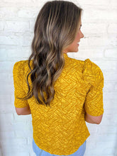 Load image into Gallery viewer, THML Mustard Textured Top
