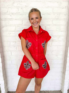 Queen Of Sparkles ULL Mascot Romper