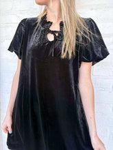 Load image into Gallery viewer, Upon Request Black Velvet Dress