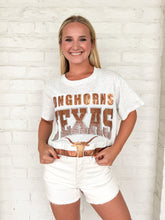 Load image into Gallery viewer, Queen Of Sparkles Grey Texas Longhorns Vintage Tee