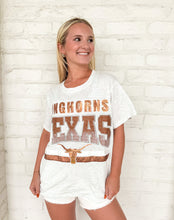 Load image into Gallery viewer, Queen Of Sparkles Grey Texas Longhorns Vintage Tee