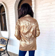 Load image into Gallery viewer, Up For Anything Gold Blazer