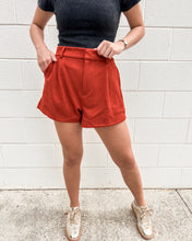 Load image into Gallery viewer, Upcoming Season Rust Suede Shorts