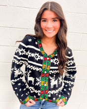 Load image into Gallery viewer, Festive Queen Of Sparkles pearl detail cardigan for winter