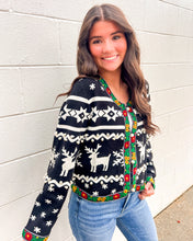 Load image into Gallery viewer, Festive Queen Of Sparkles pearl detail cardigan for winter