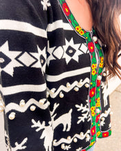Load image into Gallery viewer, Festive Queen Of Sparkles pearl detail cardigan for winter