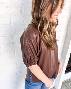 Follow My Lead Brown Top