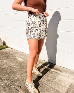 Dance With Me Ecru Skort
