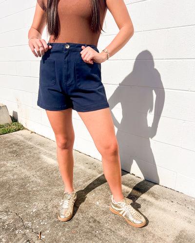 Recap From Here Navy Shorts